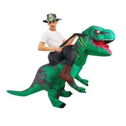 Costume Dinosaure Gonflable Vert