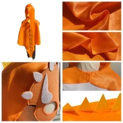 Costume Dinosaure Enfant Orange -Le Monde Des Dinosaures Deguisementt rexdinosaureenfant