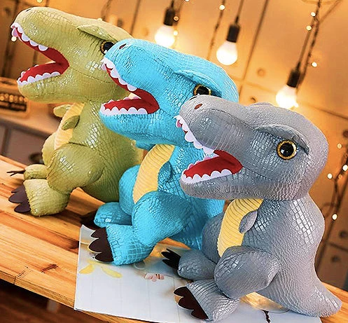 Peluche Dinosaure Petit Tyrex Bleu 2 Peluche Dinosaure Petit Tyrex Bleu – Image 2