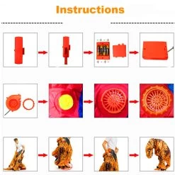 Costume Dinosaure T-Rex Orange -Le Monde Des Dinosaures Instructioncostumet rexgonflable caeafad1 74af 443f bb82 8fc59cfca02f