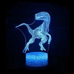 Lampe Dinosaure 3D Vélociraptor Jurassic -Le Monde Des Dinosaures Lampedinosaure3dvelociraptor