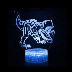 Lampe Dinosaure 3D T-Rex Jurassic -Le Monde Des Dinosaures LumiereT Rexjurrasicbleuchambre
