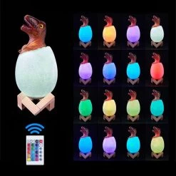 Lampe Dinosaure Oeuf Vélociraptor -Le Monde Des Dinosaures Lumieredinosaureled