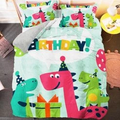 Parure De Lit Dinosaure Anniversaire Dino
