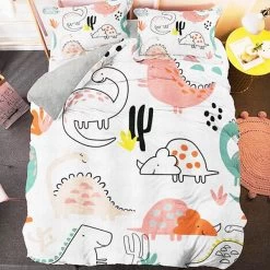 Parure De Lit Dinosaure Cartoon Dino