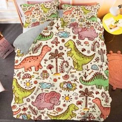 Parure De Lit Dinosaure Dino Plage