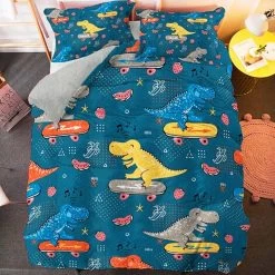 Parure De Lit Dinosaure Skate Dino