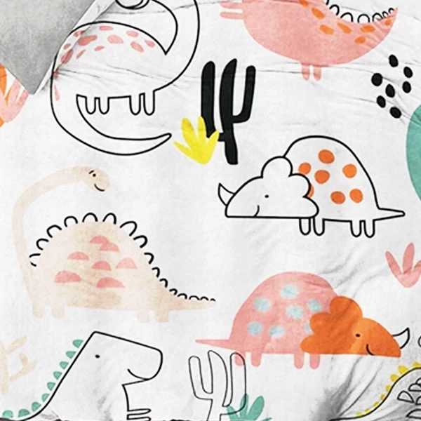 Parure De Lit Dinosaure Cartoon Dino 2 Parure De Lit Dinosaure Cartoon Dino – Image 2