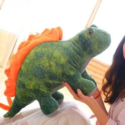 Peluche Dinosaure Grand Stégosaure Vert -Le Monde Des Dinosaures PelucheStegosaure