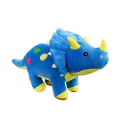 Peluche Dinosaure Triceratops Bleu
