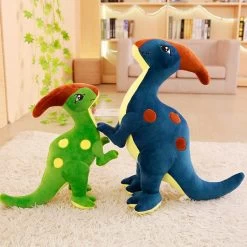 Peluche Dinosaure Parasaurolophus Bleu -Le Monde Des Dinosaures Peluchedinosauremignonenfant
