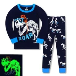 Pyjama Dinosaure Squelette Fluo