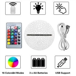 Lampe Dinosaure 3D Jurassic Time -Le Monde Des Dinosaures Soclelampedinosaure