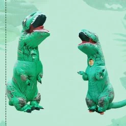 Costume Dinosaure T-Rex Vert -Le Monde Des Dinosaures T rexDeguisementDinosaureGonflable
