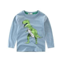 T-shirt Dinosaure T-Rex Manches Longues