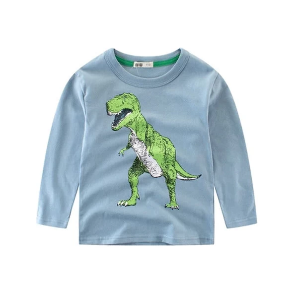 T-shirt Dinosaure T-Rex Manches Longues 1 T-shirt Dinosaure T-Rex Manches Longues