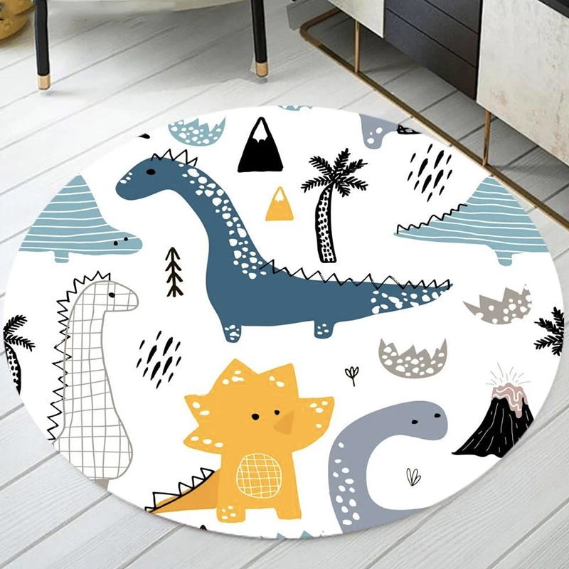 Tapis Dinosaure Blanc 1 Tapis Dinosaure Blanc