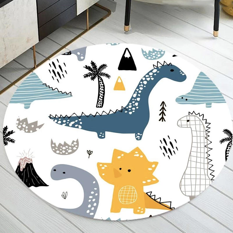 Tapis Dinosaure Blanc 2 Tapis Dinosaure Blanc – Image 2
