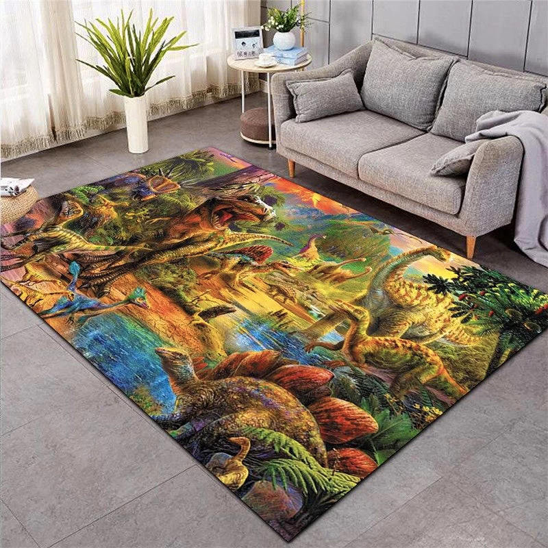 Le Monde Des Dinosaures -Le Monde Des Dinosaures TapisDinosaureHistoireNaturelledesign