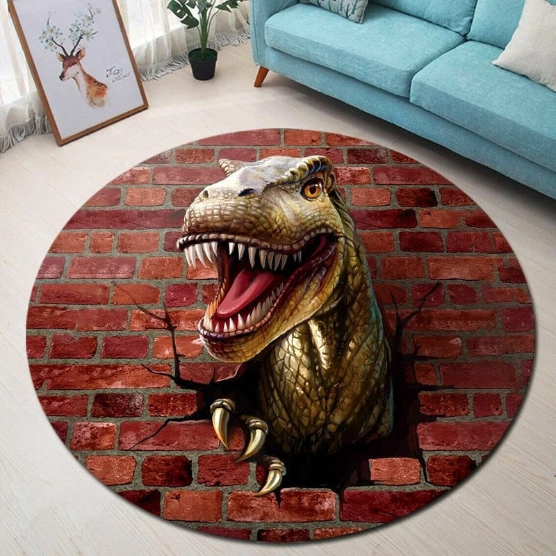 Tapis Dinosaure T-Rex En Ville 1 Tapis Dinosaure T-Rex En Ville