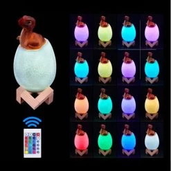 Lampe Dinosaure Oeuf Petit Dino -Le Monde Des Dinosaures Veilleusedinosaurelumineuse