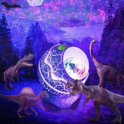 Lampe Dinosaure Œuf Spatial -Le Monde Des Dinosaures Veilleuseenfantprojecteurlumiere