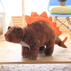 Peluche Dinosaure Grand Stégosaure Marron -Le Monde Des Dinosaures dinosaureStegosaurepeluche